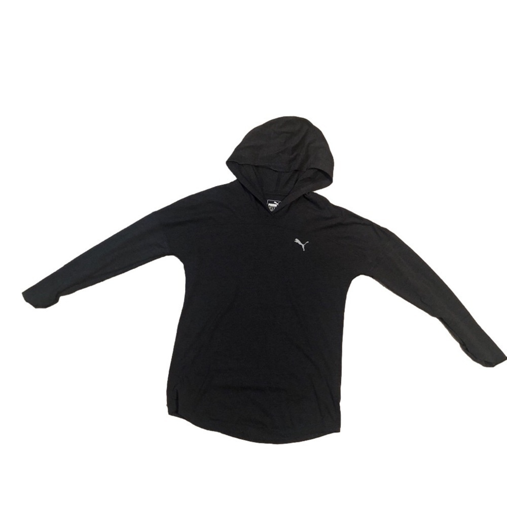 Black Puma Hooded Shirt Size Medium